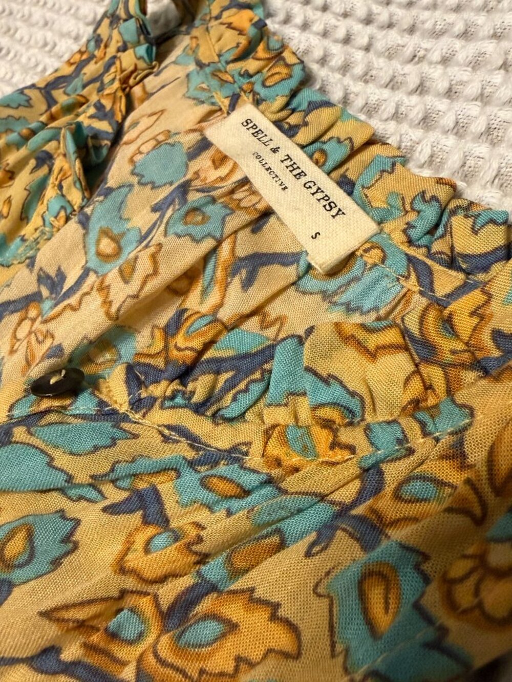 Spell & The Gypsy Gold Delirium Maxi Dress NWOT Small Boho Rare - Picture 11 of 15